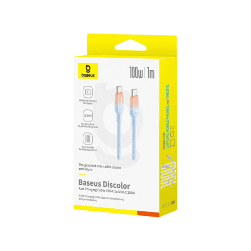 Fisha Baseus Discolor 100W 1M Type-C to Type-C